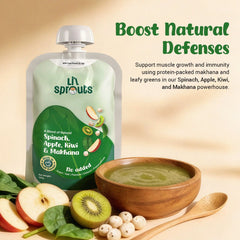 Spinach apple Kiwi Makhana