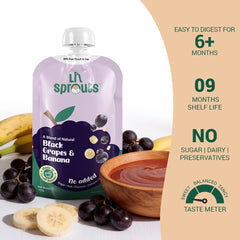 Black Grapes and Banana Puree