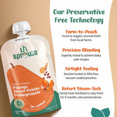 Papaya, Sweet Potato and Pomegranate Puree