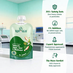 Spinach apple Kiwi Makhana