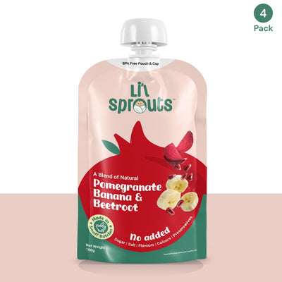 Pomegranate, Banana, and Beetroot Puree