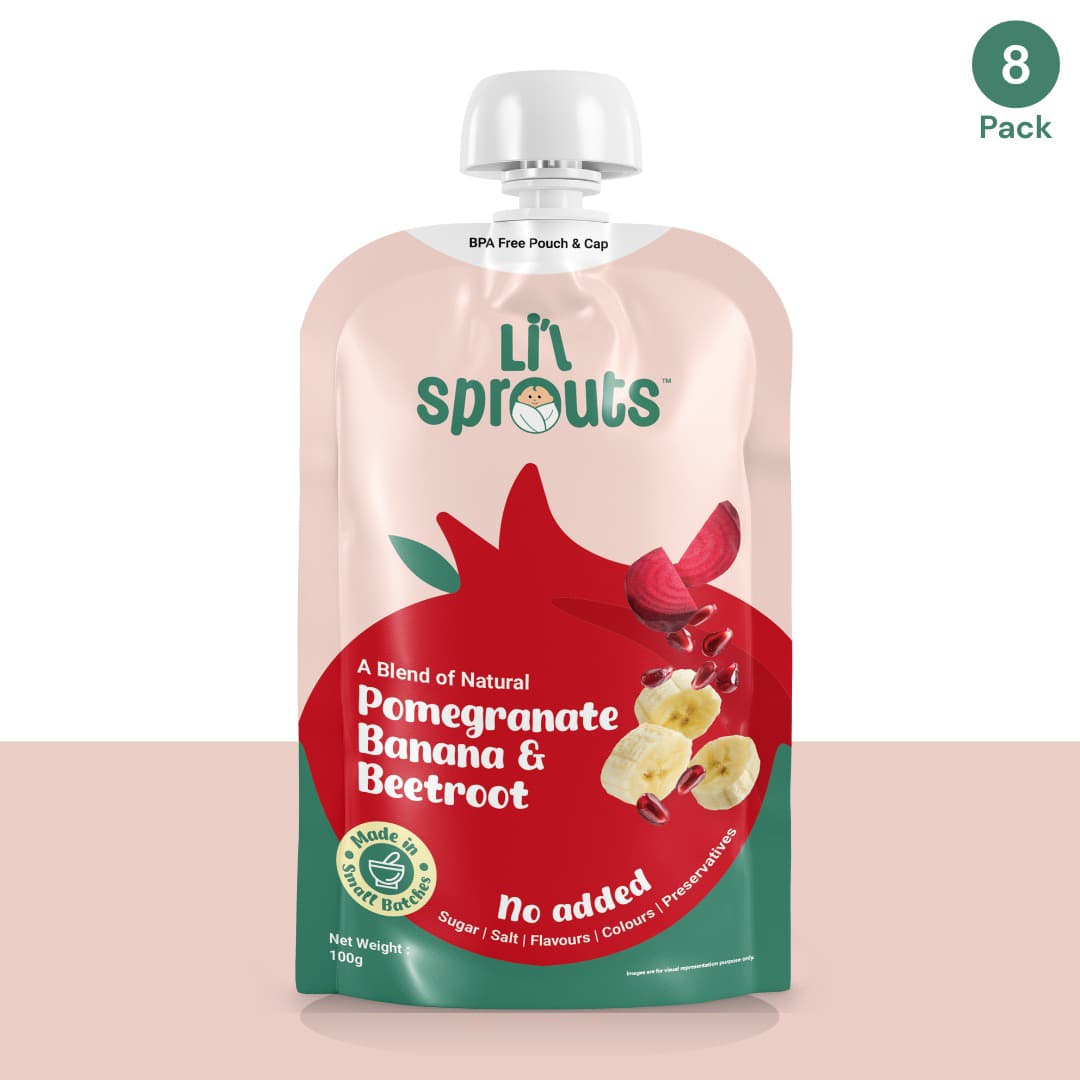 Pomegranate, Banana, and Beetroot Puree